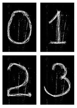 Digits is scratchs. Stock Illustration