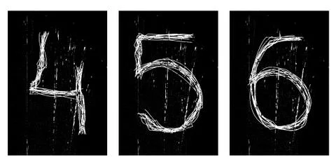 Digits is scratchs. Stock Illustration