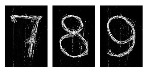 Digits is scratchs. Stock Illustration