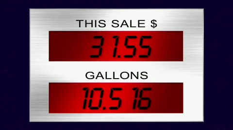 Digits Sequencing at a Gas Pump Video stock 377072
