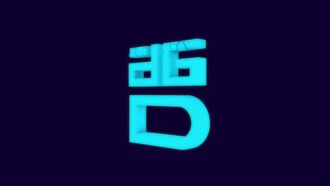 DigixDAO cryptocurrency mining process 3D animation isolated on blue Stock Footage 86867518