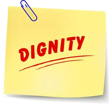 Dignity message Stock Illustration