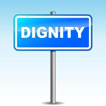 Dignity signpost Stock Illustration