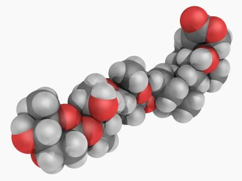 Digoxin drug molecule Stock Illustration