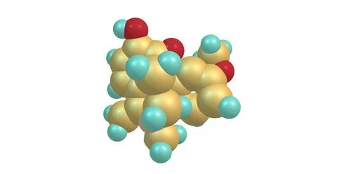 Dihydrocodeine molecular structure isolated on white Stock Illustration