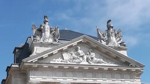 Dijon city hall classic architecture Stock Footage 80764767