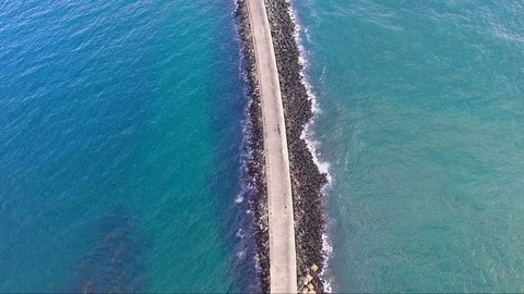 Dikes in aerial view Stock Footage 80329435