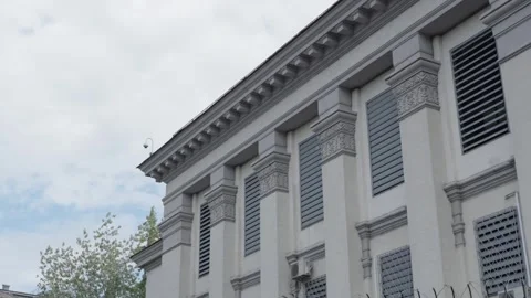 The dilapidated and abandoned Russian Embassy building in Kyiv Video stock 340644976