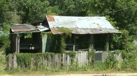 DILAPIDATED SHACK Stock Footage 11187988