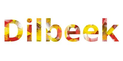 Dilbeek text image stock design in colorful style letters Stock Illustration