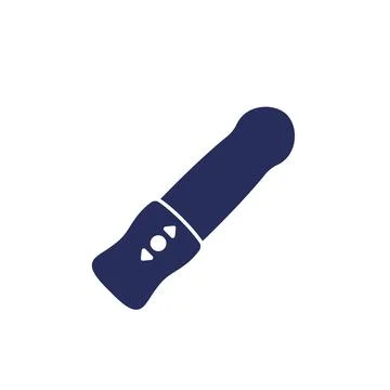 Dildo, vibrator icon on white Stock Illustration