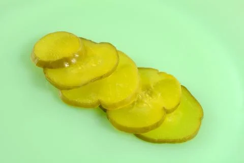 Dill pickle slices Foto stock