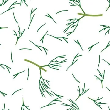 Dill seamless pattern Stock Illustration