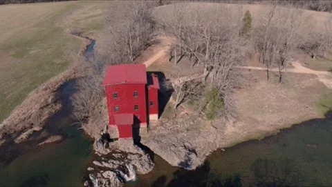 Dillard Mill  Aerial view Stock Footage 319959579