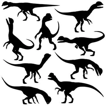 Dilophosaurus dinosaur Illustrazione stock