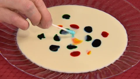 Diluting color stains during experiment Stock Footage 99053654