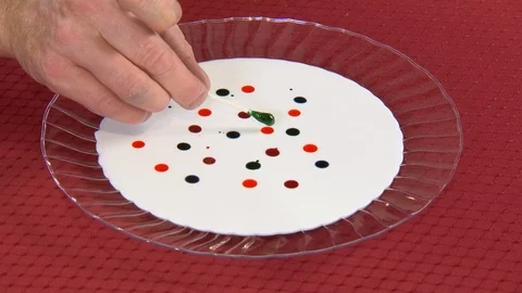 Diluting color stains during experiment Stock Footage 99053688