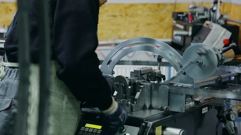 Dilution of teeth of a file on a automated machine,, close-up shot. Stock Footage 129299021