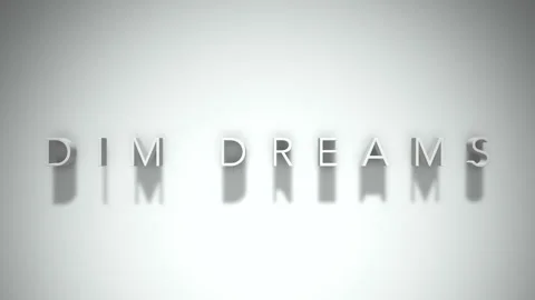 Dim dreams 3D title animation with shadows on a white background Video stock 297215838
