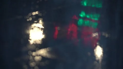 Dim Light in the night rain Stock Footage 292758917