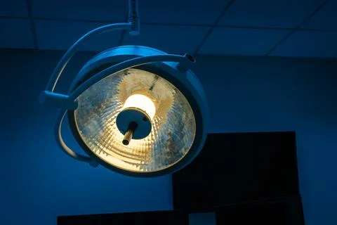 Dim operating theater lamp Stock Photos