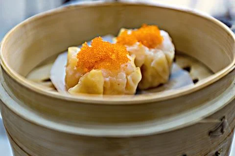 Dim Sum dumplings close up Stock Photos
