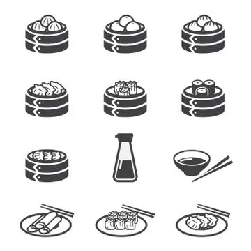 Dim sum icon Stock Illustration