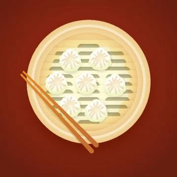 Dim Sum Stock Illustration