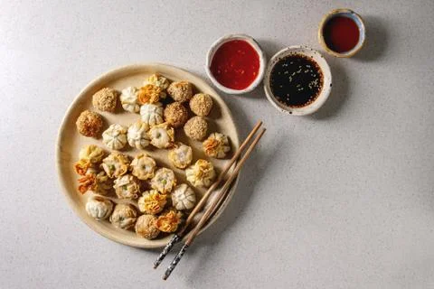 Dim sum party set Stock Photos
