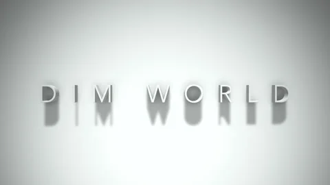 Dim world 3D title animation with shadows on a white background Video stock 297510285