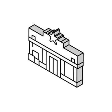 Dime store shop isometric icon vector illustration Stock Illustration