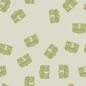 Dime store shop line vector seamless pattern Stock Illustration