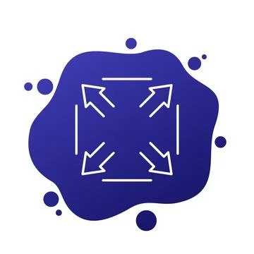 Dimension and size line icon Stock Illustration