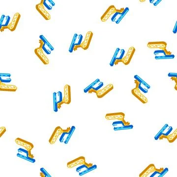 Dimension gauge isometric icon seamless pattern color Stock Illustration