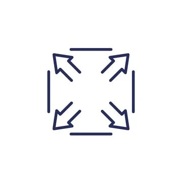 Dimension line icon on white Stock Illustration
