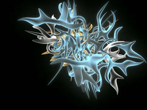 Dimensional Abstract Moving Spiked Formations Video stock 20381240