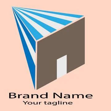 Dimensional Ascent logo design Illustrazione stock