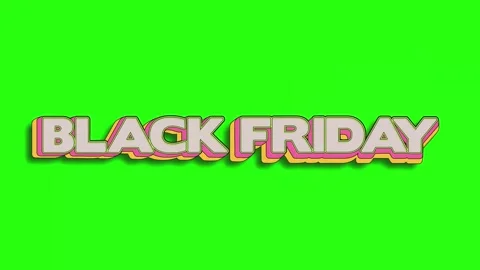 Dimensional Black Friday lettering assembles on a green chromakey background Stock-Footage 348162322