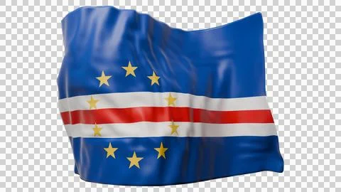 Dimensional Cape Verde Flag Commercial Design Asset Stock-Illustration