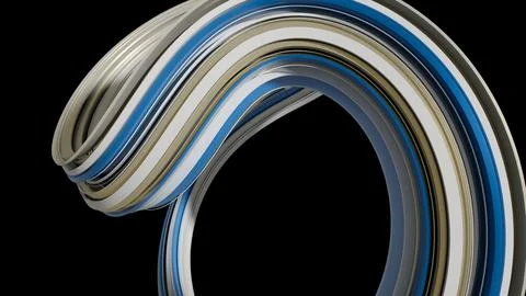 Dimensional Ribbon Flow Structure Stock Illustration