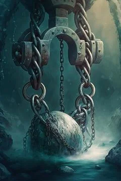 Dimensional shackles Stock Illustration