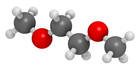 Dimethoxyethane molecule Stock Illustration