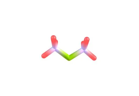 Dimethyl ether molecule illustration isolated on white Stock Illustration