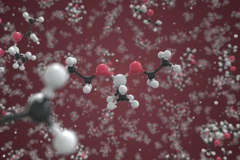 Dimethyldiethoxysilane molecule made with balls, conceptual molecular model Stock Illustration