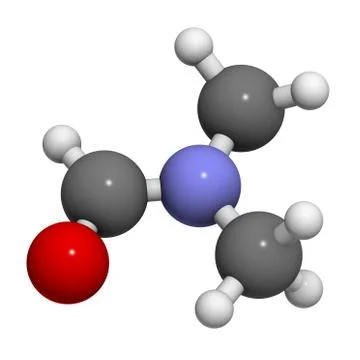 Dimethylformamide (dmf) molecule, chemical structure Illustration