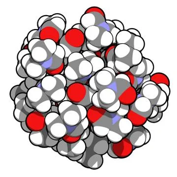Dimethylformamide (dmf) molecules, liquid sphere model. Stock Illustration
