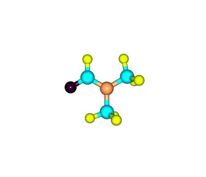 Dimethylformamide molecule isolated on white Stock Illustration