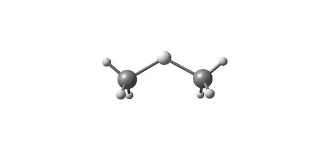 Dimethylmercury molecular structure on white background Stock Illustration