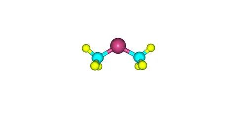 Dimethylmercury molecular structure on white background Stock Illustration