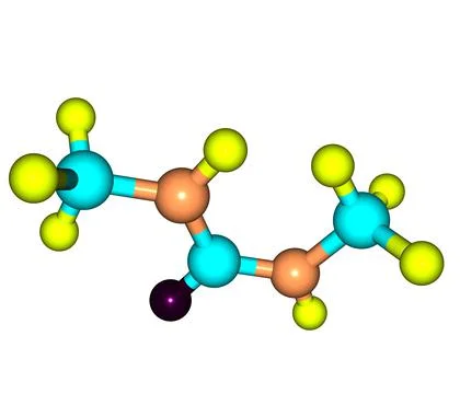 Dimethylurea molecule isolated on white Stock Illustration